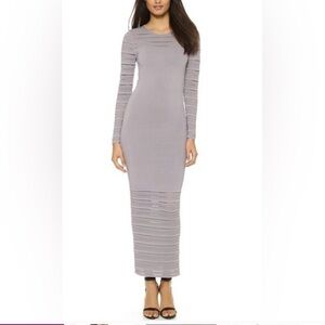 Ronny Kobo Karina maxi dress gray steel NWT